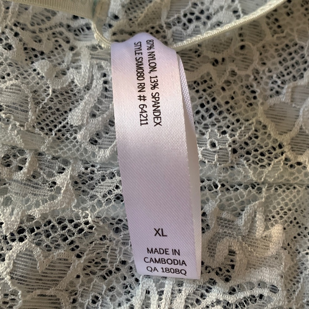 NWOT Linea Donatella Allover Lace Babydoll and Thong 2 Pc Set in Baby Blue XL - Picture 16 of 16